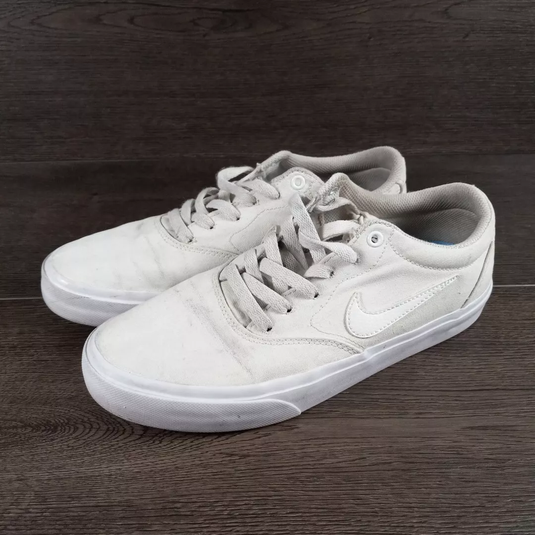 Nike sb charge canvas cheap white