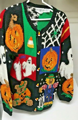 Long Sleeve Hand Knit SWEATER Size 