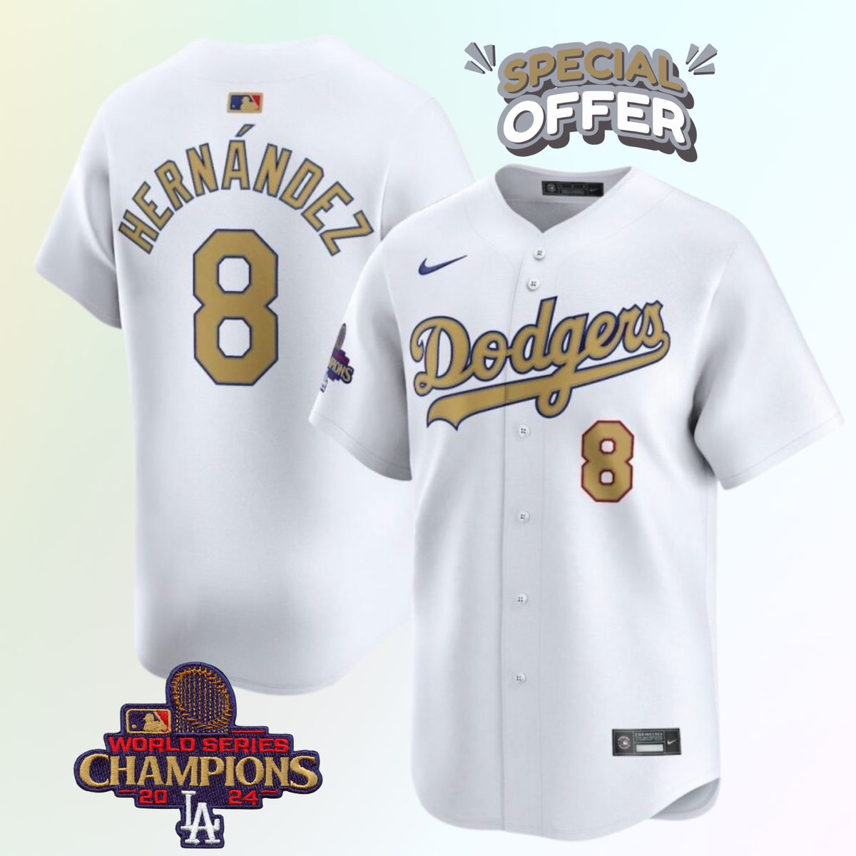 まちゅ　Dodgers Hernández 8 限定版ジャージ Mサイズ まちゅ様専用 Dodgers Hernández 8 限定版ジャージ Mサイズ