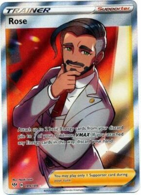 Rose 189/189 F/A S & Shield Darkness Ablaze ULTRA RARE PERFECT MINT! Pokemon  