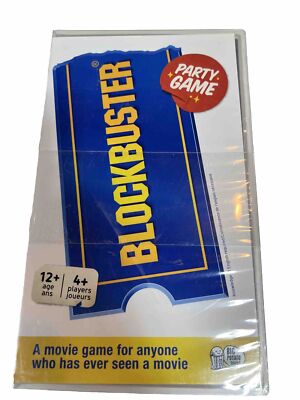 Blockbuster Video Party Board Game Card Decks Retro VHS Case Timer New Sealed