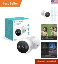 Caméra de sécurité étanche 2K Résolution avec alertes intelligentes & Assistant Google