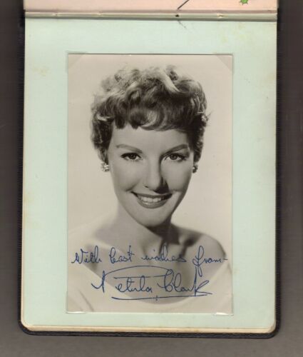PETULA CLARK - EARLY PROMO PHOTOCARD  1958 PRE-PRINTED AUTOGRAPH  "DOWNTOWN" - Picture 1 of 5