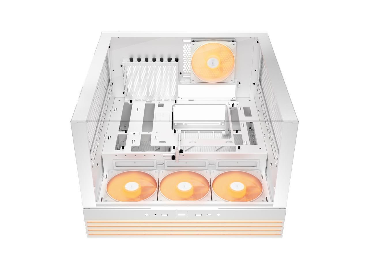 соблюдайте тишину ЛЕГКОЕ ОСНОВАНИЕ 600 ЛК Белый ABS Сталь закаленное стекло ATX Mid Tower Cas