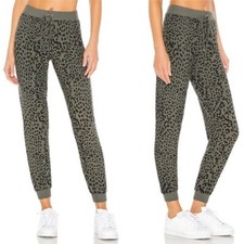 CHASER Cozy Knit Drawstring Joggers Size Small In Safari