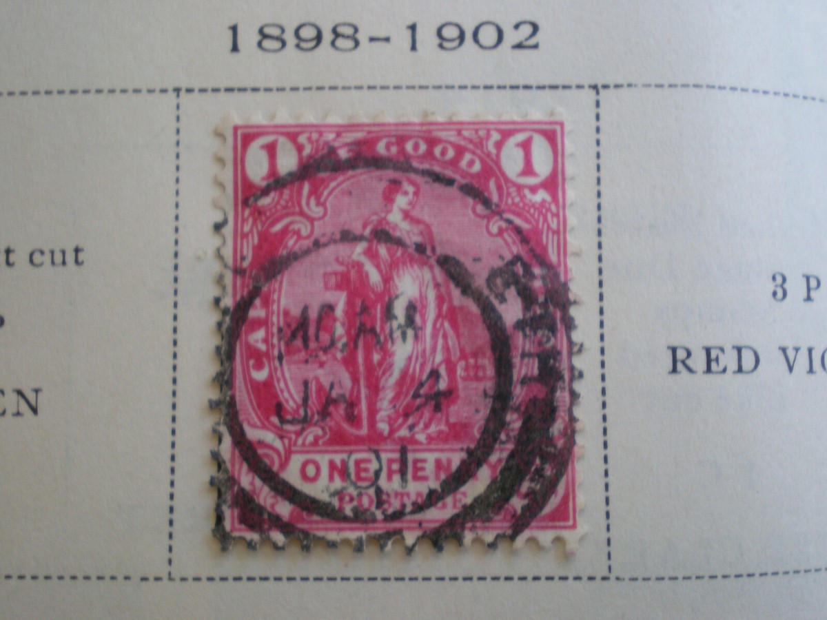 コレクション One Penny Stamps 1898-1902 Cape of Good Hope 1P / One Penny Red Violet Used