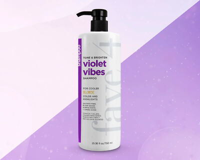 fave4 Violet Vibes Tone Brighten Shampoo 25oz