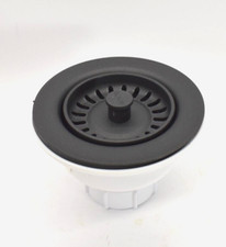ELKAY Polymer Drain Fitting Black Removable Basket Strainer and Rubber Stopper