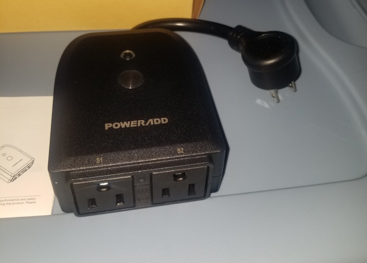 Power Add Outdoor Smart Plug WiFi Outlet with 2 Sockets Work