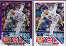 Jameson Taillon Chicago Cubs 2023 Topps Series 2 Purple Foil /799 AND Base #384