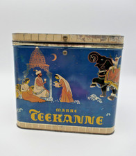 Teekanne Blechdose 50er Jahre Teefix Teebeutel Orient Blau Vintage Dose