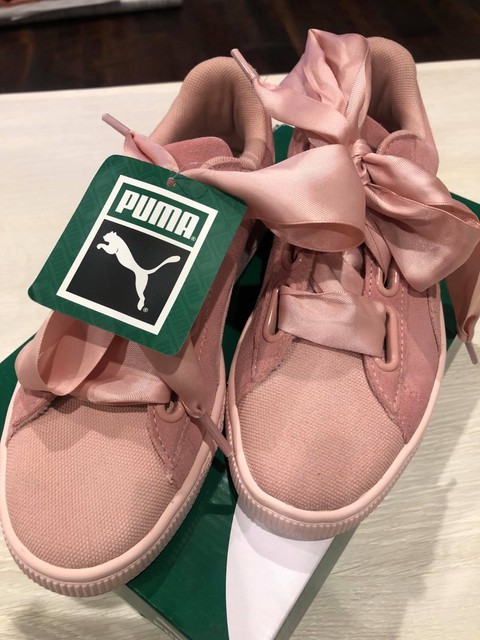 puma peach sneakers