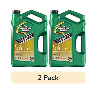 (2 pack) Full Synthetic 0W-20 Motor Oil, Enhanced Durability, 5-Quart