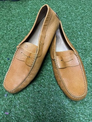 Tod's Gommino moccasins Orange Leather Loafers Sz 10.5
