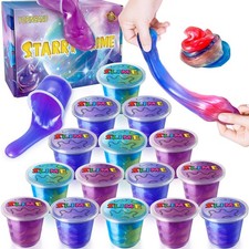 YOPINSAND 15 Pack Galaxy Slime Kit, Party Favors for Small, 15 Colors
