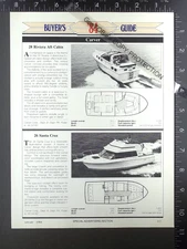 1984 1-page FEATURE on Carver 28 Riviera Aft Cabin & 26 Santa Cruz yacht boat