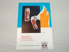 Infoblatt Prospekt Feuerwehr Trockenlöscher Typ PG 1 VEB Neuruppin DDR