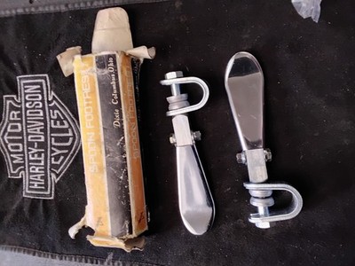 Harley NOS Dixie Spoon Fußrasten foot pegs Xlch bobber Knucklehead Flathead