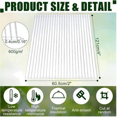 Corrugated Plastic Roofing Panels - 6 Pack Clear Sheets^