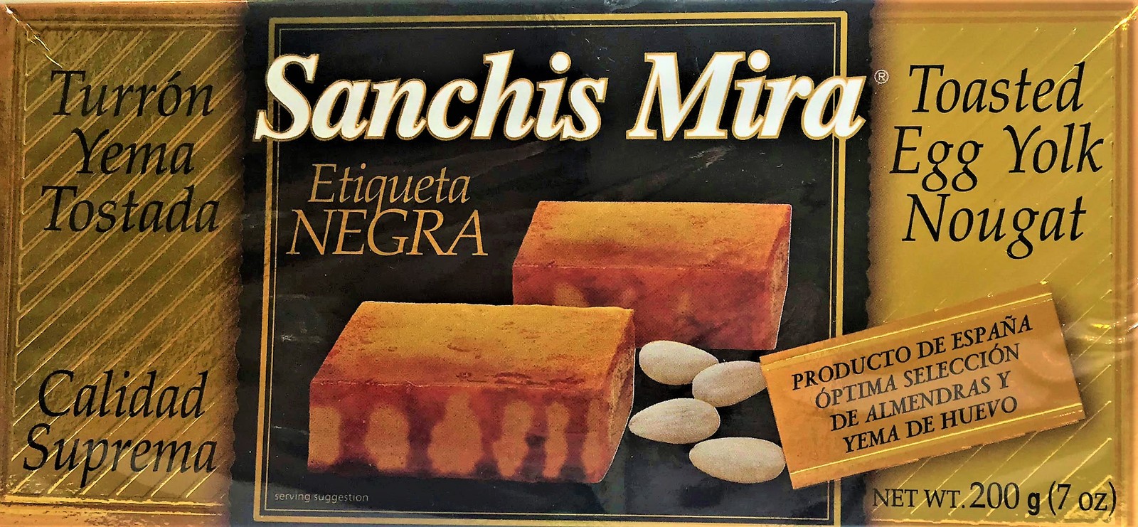 Sanchis Mira Turron de Yema Tostada 200 grs. (7oz.) PACK OF 2