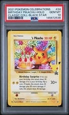 2021 POKEMON CELEBRATIONS CLASSIC COLLECTION #24 BIRTHDAY PIKACHU-HOLO PSA 10