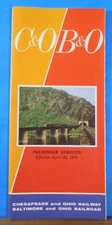 C&O B&O Railroad Passenger Service Public Timetable 1970 April 26