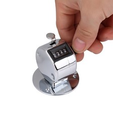 Mini Metal 4 Digit Number Handheld Hand Tally Counter for Sports Games Golf