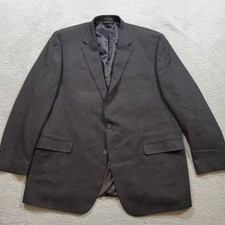 Ralph Lauren Blazer Sport Coat Jacket Mens 48L Gray Wool Cashmere Blend
