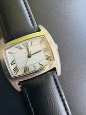 BN93 Vintage Genuine Mens Square Dial Quartz Bulova Watch As Is Needs Battery **
