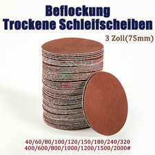 75mm-3"Zoll Beflockung Trockenschleifscheiben Rot Exzenter Klett Schleifbl&auml;tter