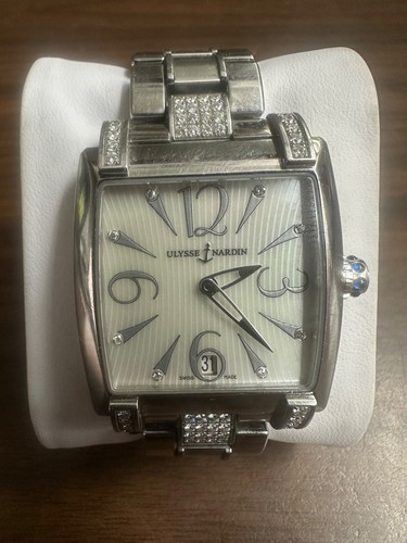 Ulysse Nardin Caprice 133-91 Diamonds MOP Date Steel 33MM Ladi...