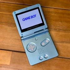 Nintendo Game Boy Advance GBA SP Pearl Blue System AGS 101 Brighter NEW