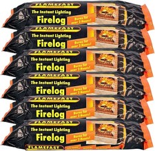 MDL Instant Light Smokeless Fire Logs Case of 12 Logs