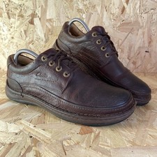 Clarks Nature Three Active Air Brown Leather Derby Shoes - Men's UK 9 G