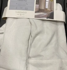 ⚡️Threshold Blackout Lined Window Curtain Panel White Aruba (50x63) 👉2pk