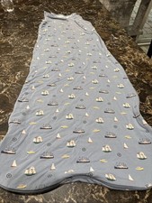 KYTE BABY Size L Bamboo Sleep Sack Blue Boats Print 0.5 tog