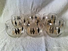 New ListingVTG MCM Atomic Federal Glass Harlequin Roly Poly Lowball Cocktail Glasses