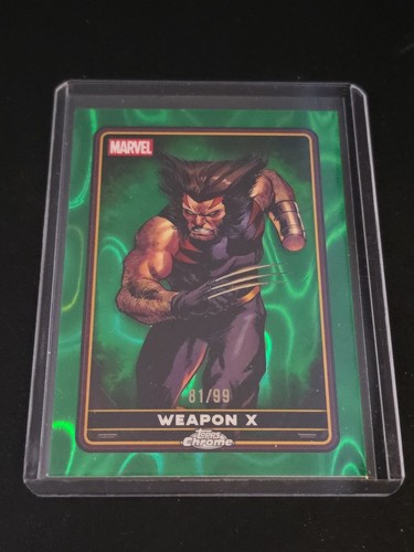 2025 Topps Chrome Deadpool #16 Weapon X Green Lava Refractor /99