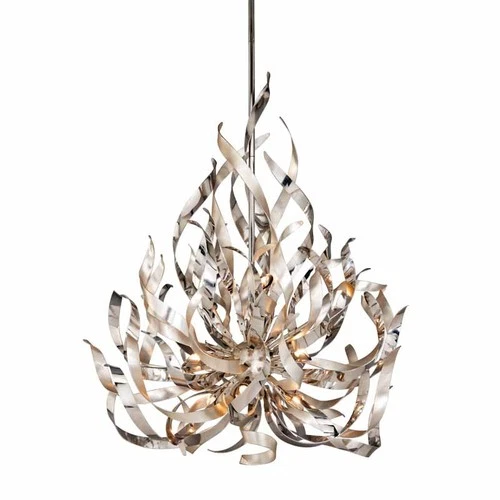 Corbett Lighting 154-49 Graffiti 9 Light 34"W Sputnik Chandelier - Silver - Picture 1 of 3