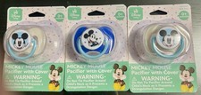 Disney Baby Mickey Mouse Pacifiers 3 Pack BPA Free 0 Months Blue New Sealed