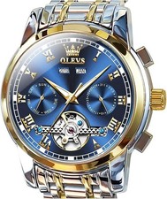 41MM OLEVS Automatic Mechanical Tourbillon Stainless Waterproof Luminous Watch