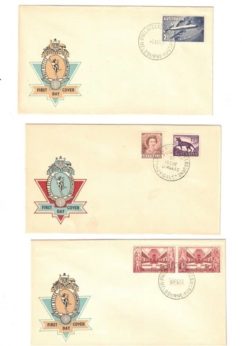 Australia 1958/62 UNADDRESSED OFFICIAL FDCs     (3 Covers)    Lot 4