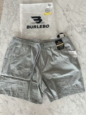 BURLEBO Men s Light Gray Athletic Shorts-XL