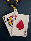 BLACKJACK & FLAMING DICE New Orleans MARDI GRAS Party Necklace & 2 Dice Beads + — photo 10