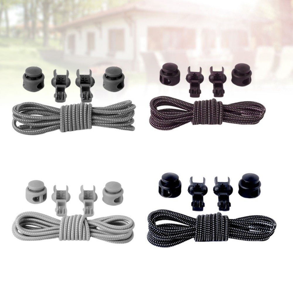 APL 4 Paia Lacci Elastici per Scarpe Lacci Regolabili Senza Tiele Lacci per Scarpe con