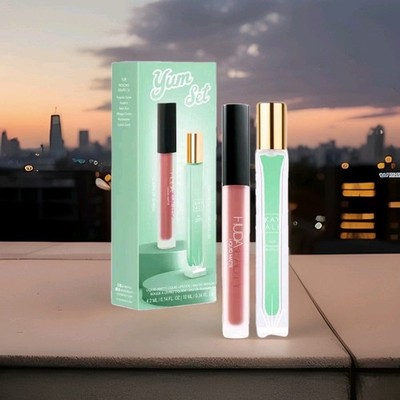 Kayali Yum Set Pistachio Gelato 33 EDP & Huda Queen of Sheba Liquid Lipstick