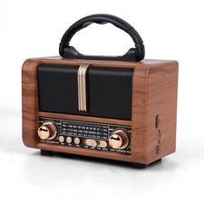 T.TAOMI Retro Portable Radio AM FM SW 3 Band,USB Charging, Shortwave copper