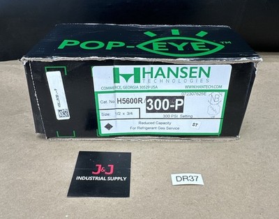 Hansen POP-EYE H5600R/300-P Reduced Capacity Valve 1/2 X 3/4 300PSI - NEW IN BOX