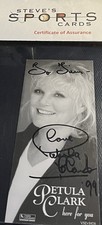 Tarjeta promocional firmada por Petula Clark Singer Here for You con cargador superior, certificado de autenticidad