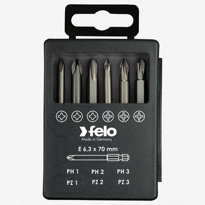 Felo Profi Bit Box 6 Bits x 73 mm, Phillips/Pozidriv